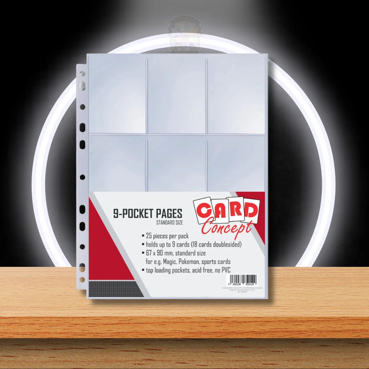 Card Concept 9 Pocket Pages 25er Pack (transparent)