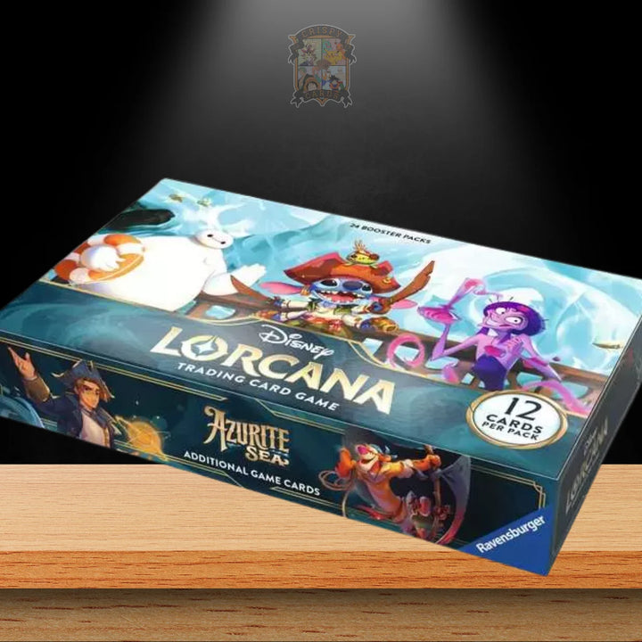 Disney Lorcana Azurite Sea Display – Trading Card Game mit zusätzlichen Spielkarten.