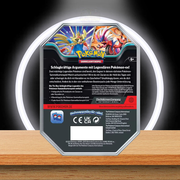 Pokémon Schlagkräftige Legenden Tin 122 Zacian ex