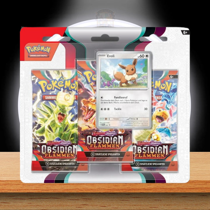Pokémon Obsidianflammen 3-Pack Blister (DE)