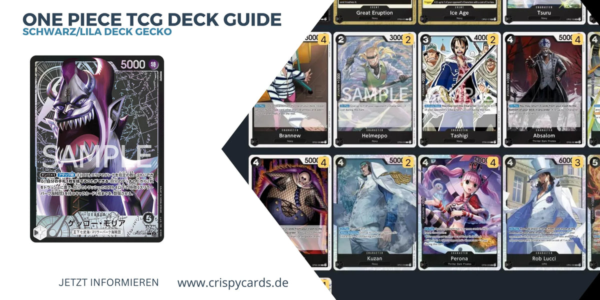 One Piece TCG Deck: Gecko Schwarz/Lila