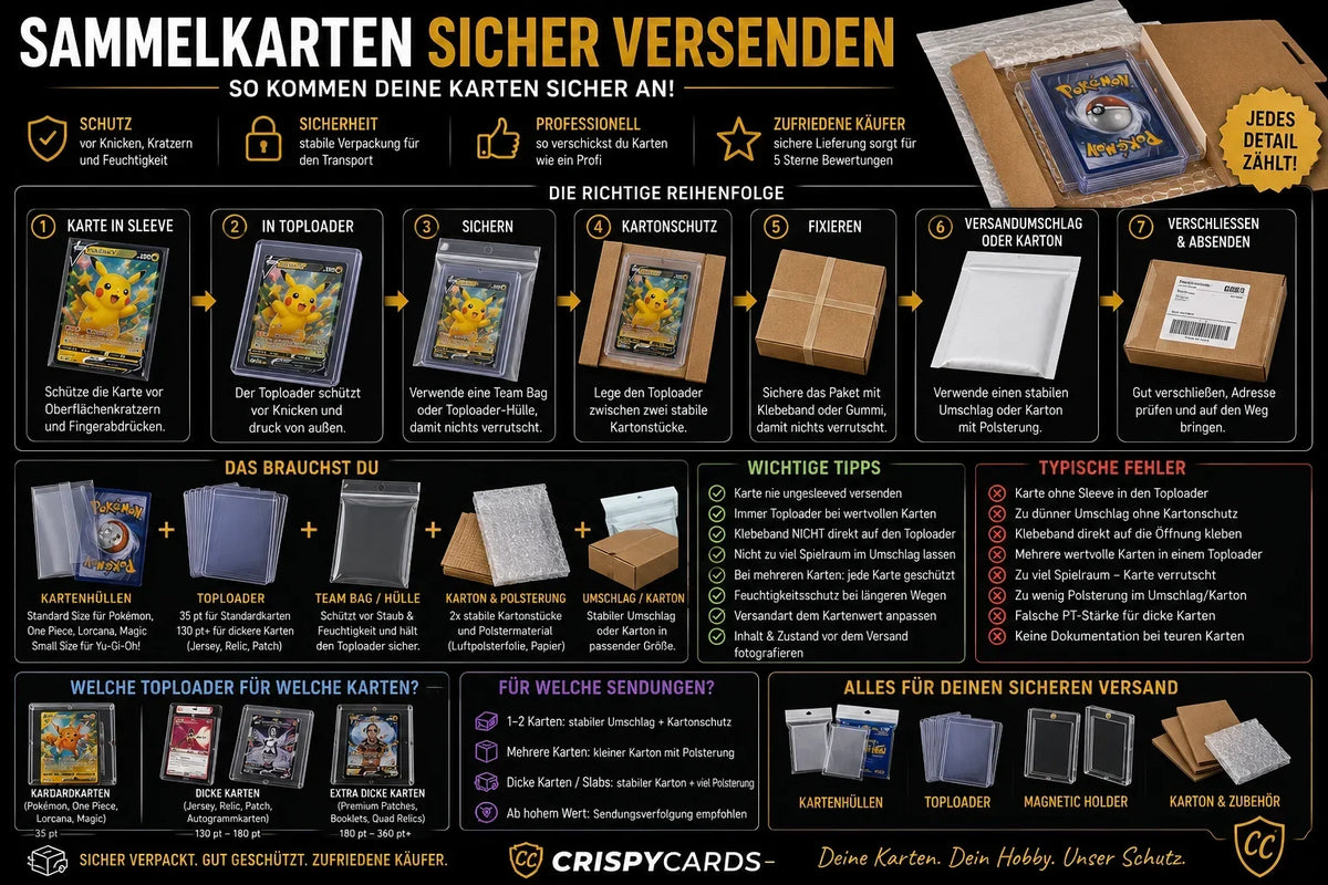 Sammelkarten sicher versenden: So schützt du Karten