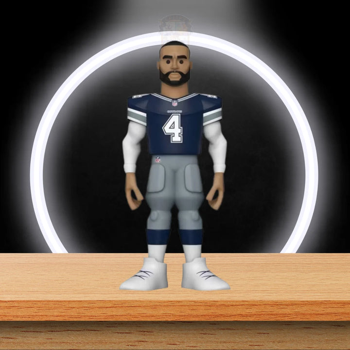 NFL Gold Dak Prescott Cowboys Vinyl Figuren 13 cm