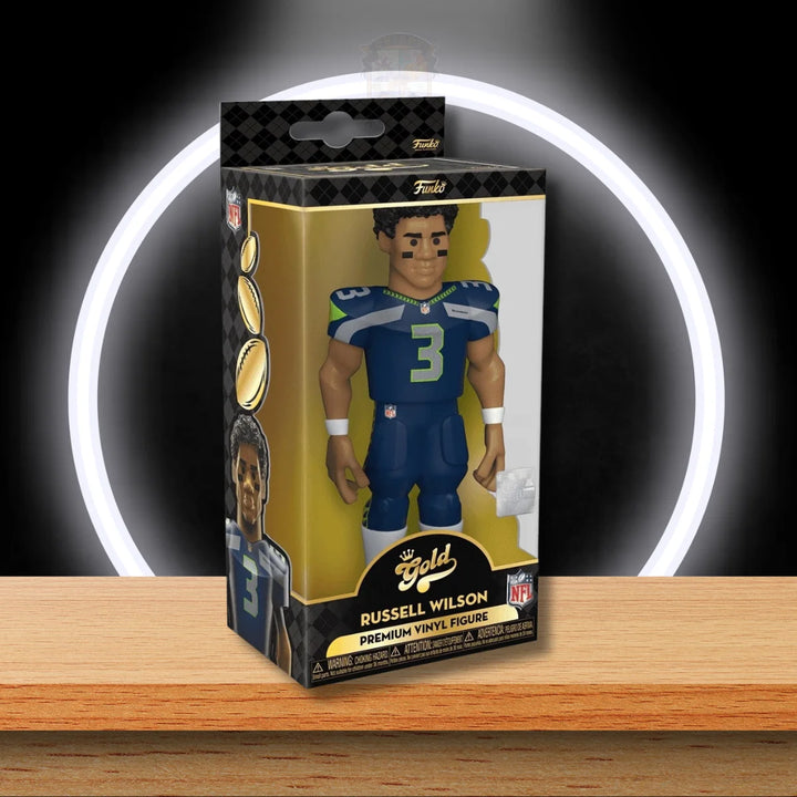 NFL Gold Russell Wilson Funko Gold Vinyl Figur 13 cm