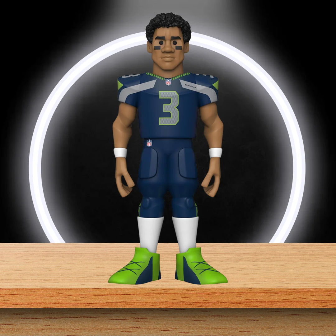 NFL Gold Russell Wilson Funko Gold Vinyl Figur 30 cm