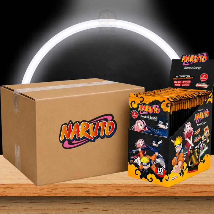 Naruto Mythos TCG Konoha Shido Display 2nd Edition (ENG) Display und Packs.