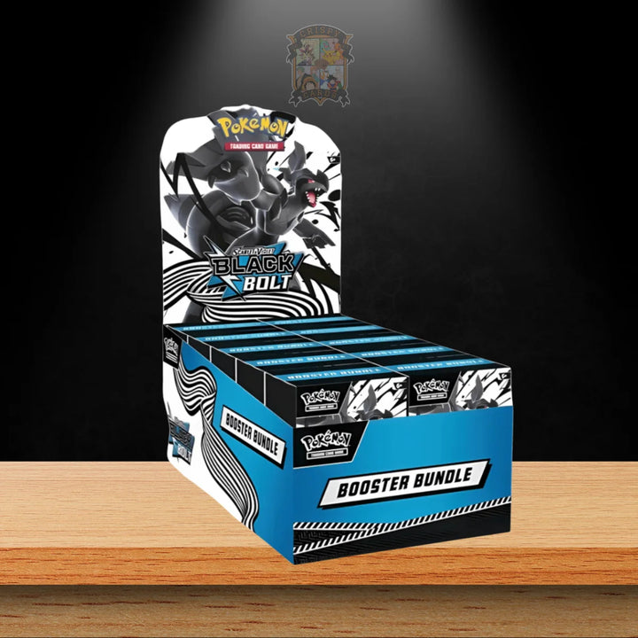 Pokémon Black Bolt Booster Bundle im praktischen Design, ideal für Boosterpack-Sammler und Spieler.