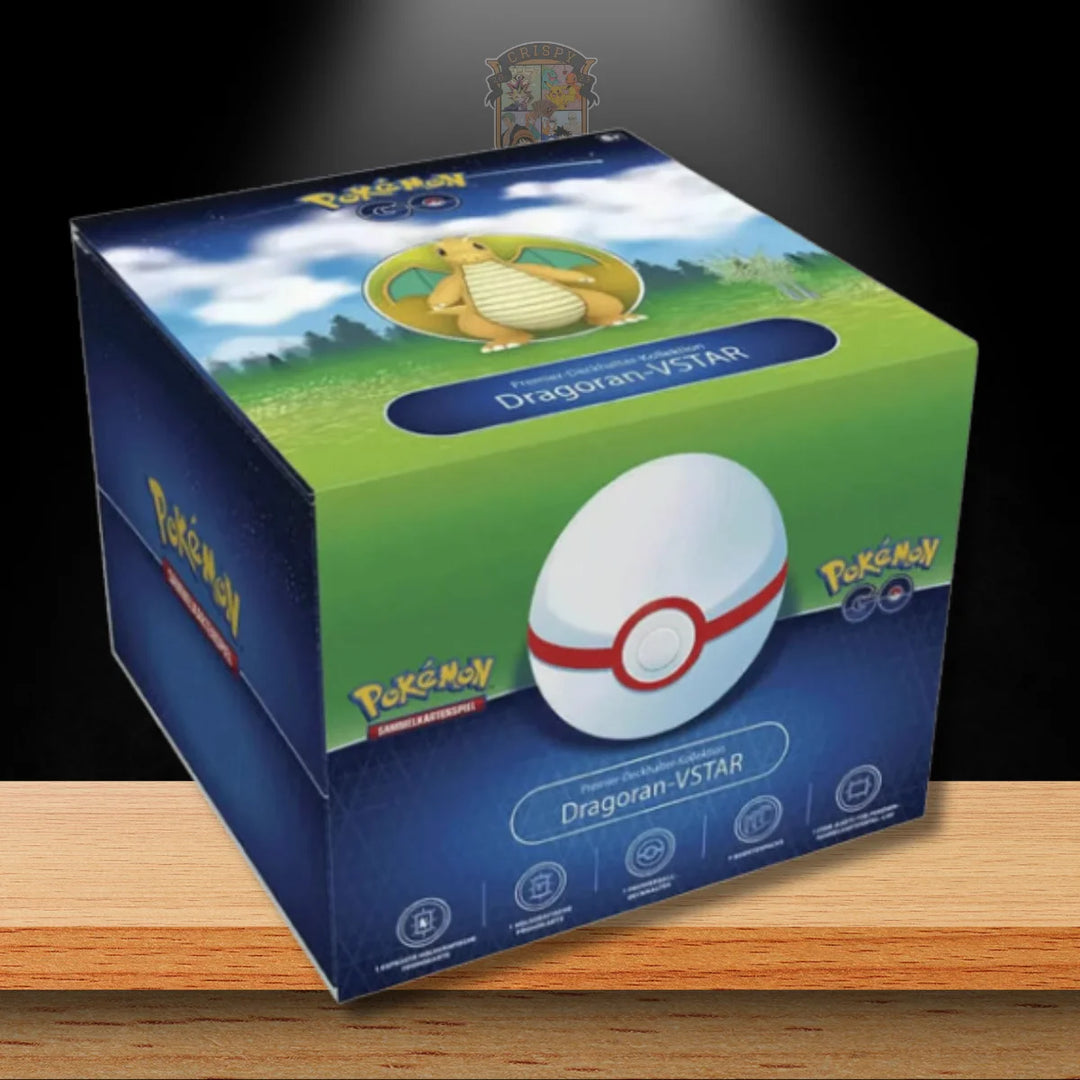 Pokémon Go Dragoran VStar Kollektion - Dragoran VSTAR Sammlerbox mit Pokéball-Design.