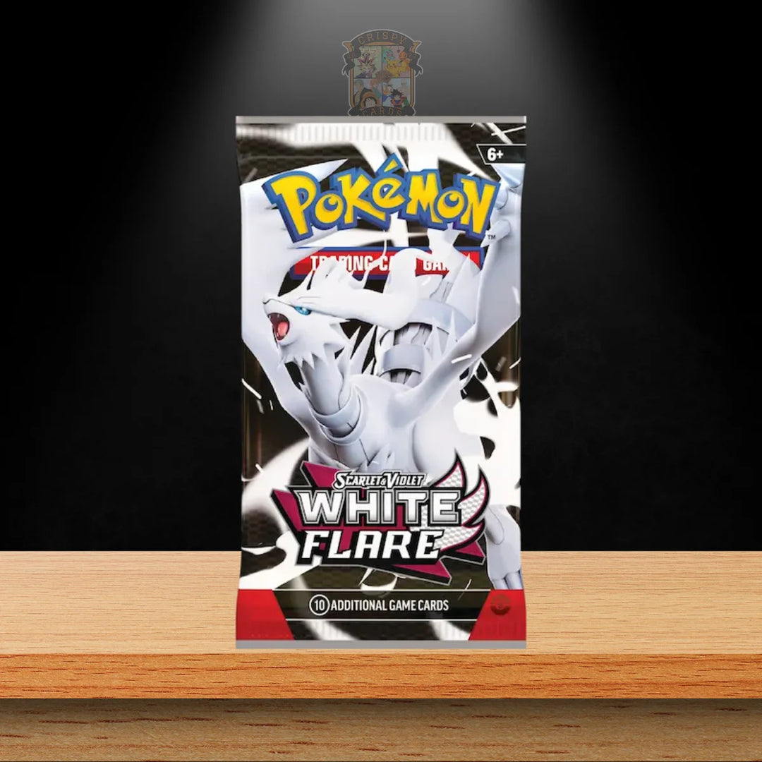 Pokémon White Flare Booster Bundle – Verpackung mit 10 zusätzlichen Spielkarten, ideal für Sammler.