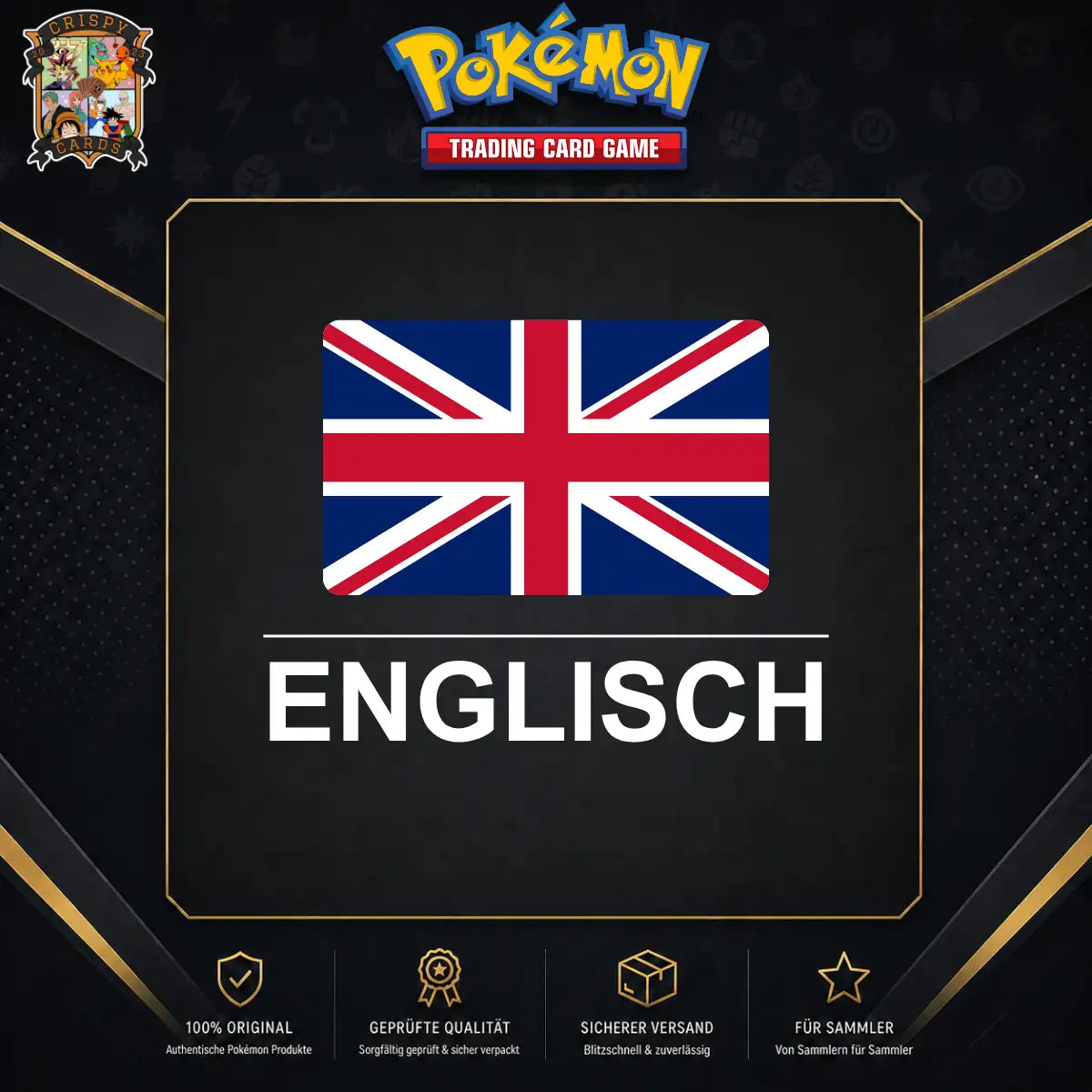 Englische Pokémon TCG Booster, Displays und Collection Boxes