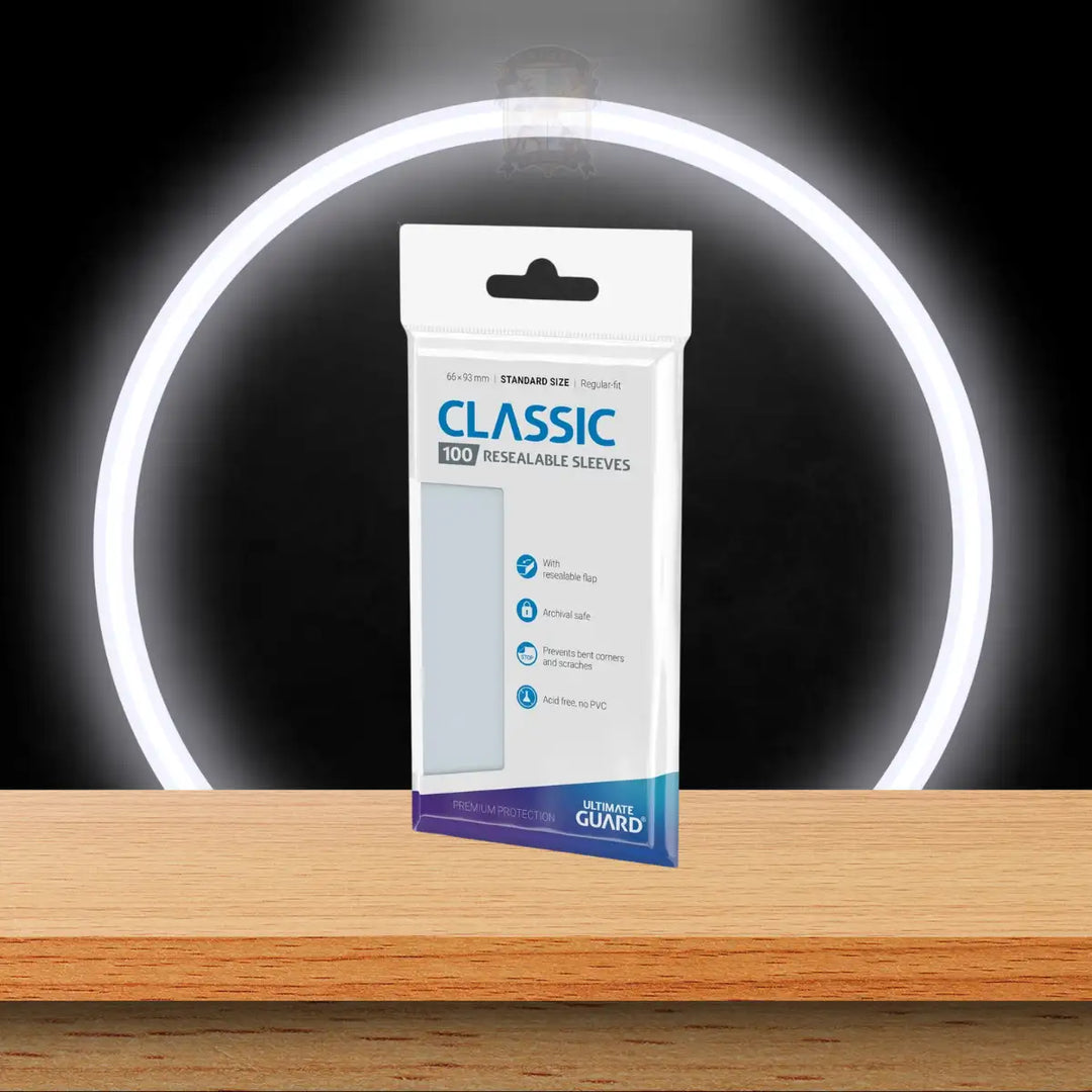 Ultimate Guard Classic Sleeves Resealable Standard Size Transparent (100)