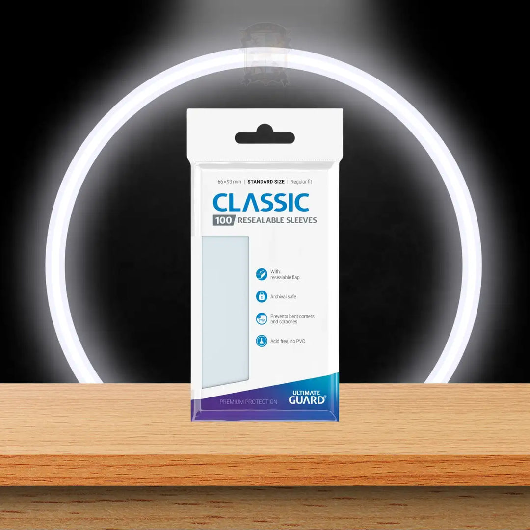 Ultimate Guard Classic Sleeves Resealable Standard Size Transparent (100)
