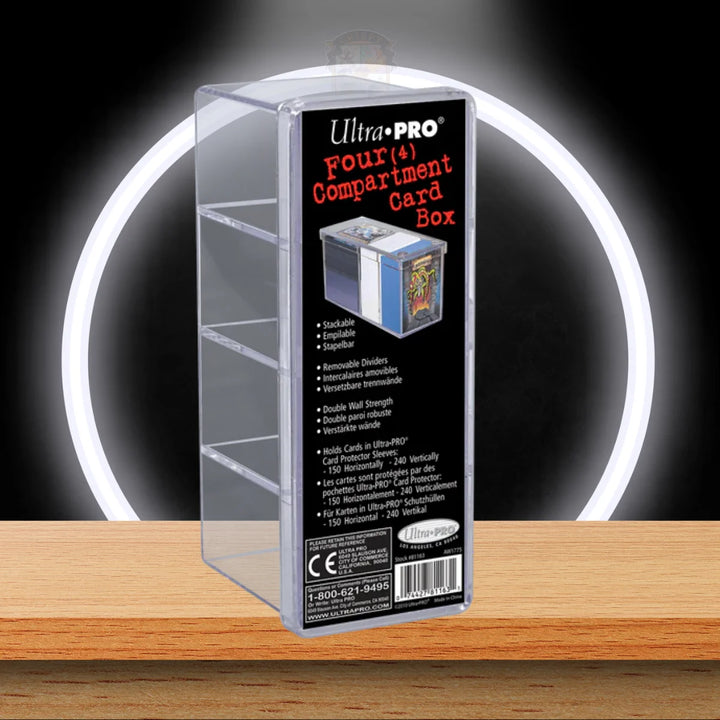 Ultra Pro 4-COMPARTMENT CARD BOX CLEAR