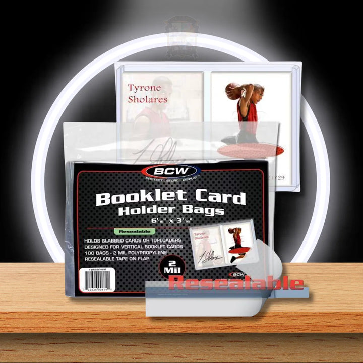 BCW Vertical Booklet Card Holder Bags Resealable originalverpackt