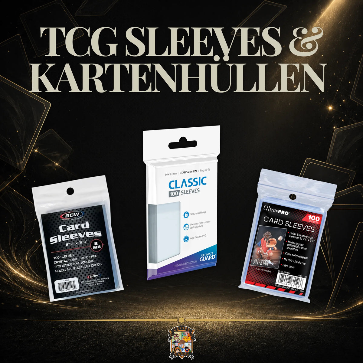 Transparente Kartenhüllen für Sammelkarten und verschiedene TCG Formate