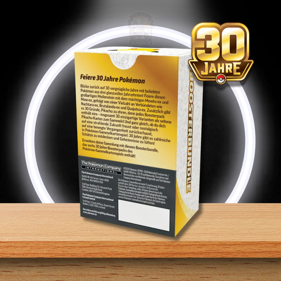 Pokémon 30 Jahre Boosterbundle – Jubiläumsedition zum 30. Geburtstag