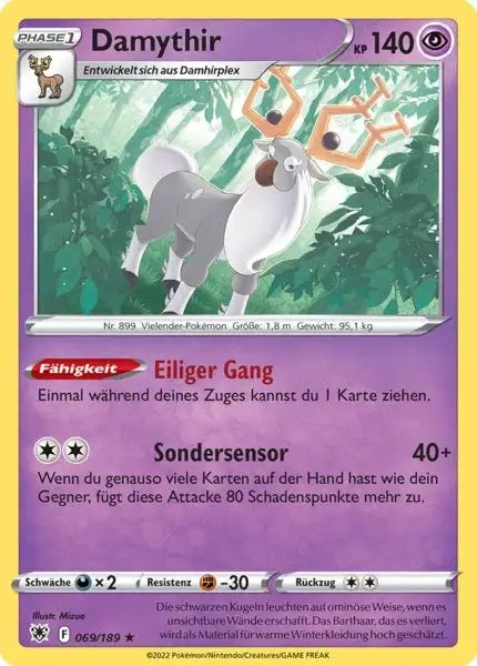 Damythir 069/189 – Pokémon Astralglanz Karte