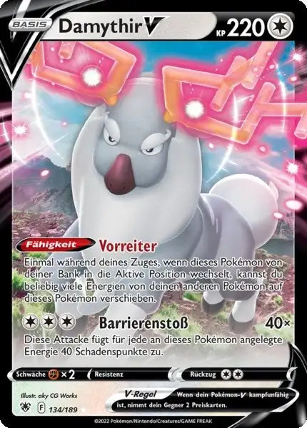 Damythir V 134/189 – Pokémon Astralglanz Karte