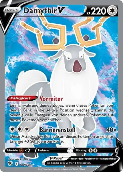 Damythir V 180/189 – Pokémon Astralglanz Karte