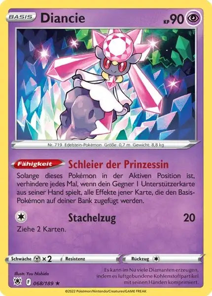 Diancie 068/189 – Pokémon Astralglanz Karte