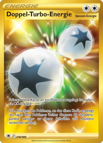 Doppel Turbo Energie 216/189 – Pokémon Astralglanz Karte