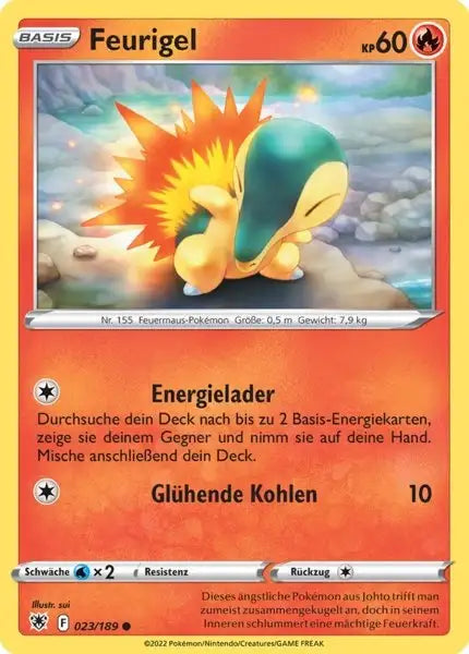 Feurigel 023/189 – Pokémon Astralglanz Karte