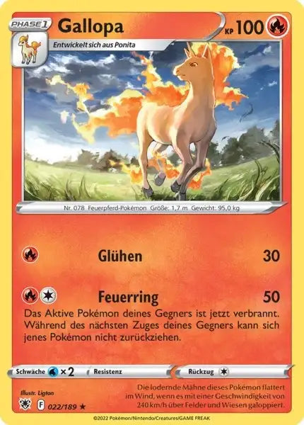 Gallopa 022/189 – Pokémon Astralglanz Karte