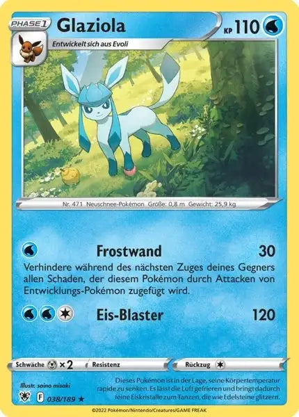 Glaziola 038/189 – Pokémon Astralglanz Karte
