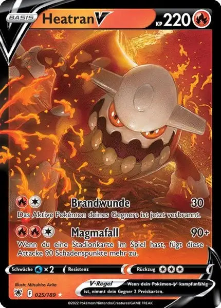 Heatran V 025/189 – Pokémon Astralglanz Karte