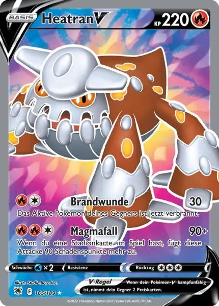 Heatran V 165/189 – Pokémon Astralglanz Karte