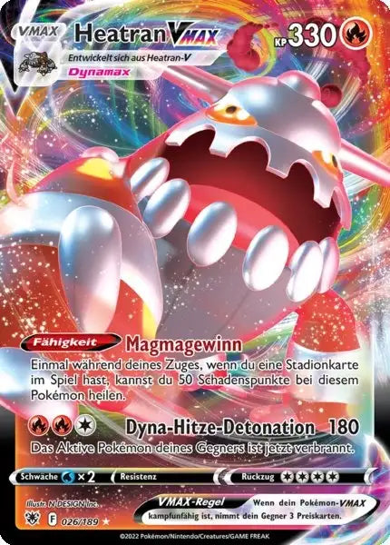Heatran VMAX 026/189 – Pokémon Astralglanz Karte