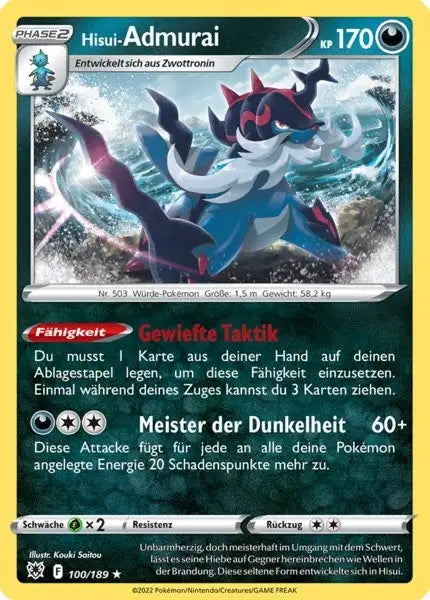 Hisui Admurai 100/189 – Pokémon Astralglanz Karte
