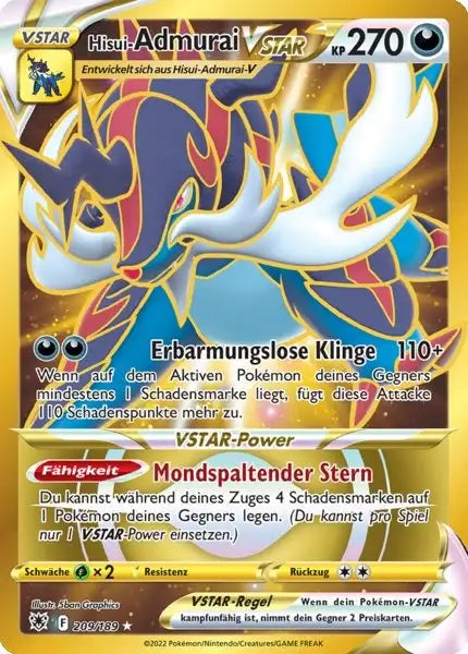 Hisui Admurai VSTAR 209/189 – Pokémon Astralglanz Karte