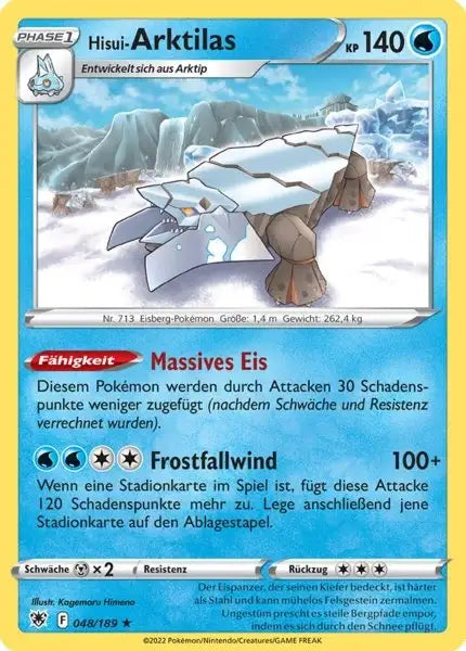 Hisui Arktilas 048/189 – Pokémon Astralglanz Karte