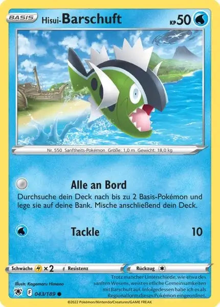 Hisui Barschuft 043/189 – Pokémon Astralglanz Karte