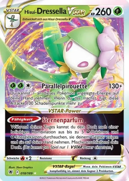 Hisui Dressella VSTAR 018/189 – Pokémon Astralglanz Karte