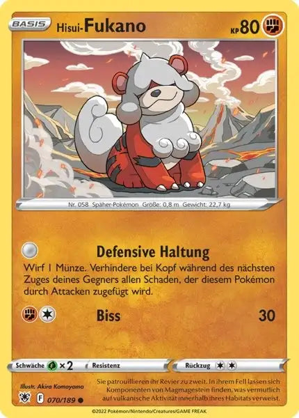 Hisui Fukano 070/189 – Pokémon Astralglanz Karte
