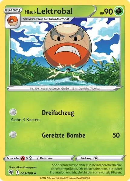 Hisui Lektroball 003/189 – Pokémon Astralglanz Karte