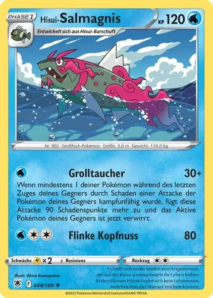 Hisui Salmagnis 044/189 – Pokémon Astralglanz Karte