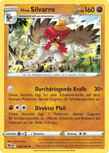 Hisui Silvarro 082/189 – Pokémon Astralglanz Karte