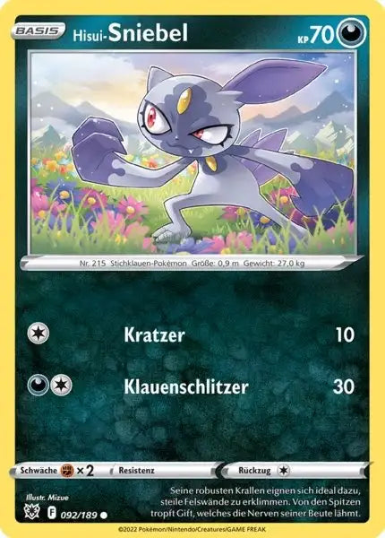 Hisui Sniebel 092/189 – Pokémon Astralglanz Karte