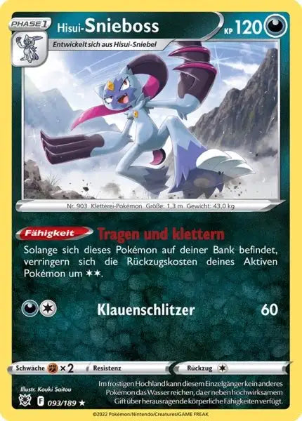 Hisui Snieboss 093/189 – Pokémon Astralglanz Karte