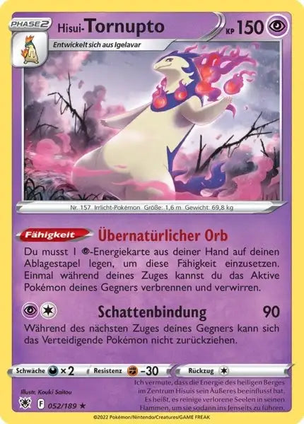 Hisui Tornupto 052/189 – Pokémon Astralglanz Karte