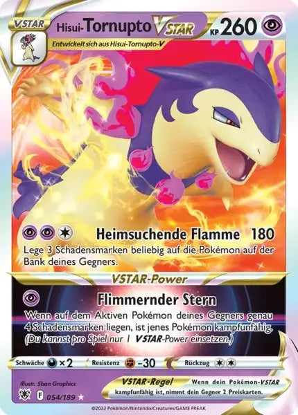 Hisui Tornupto VSTAR 054/189 – Pokémon Astralglanz Karte