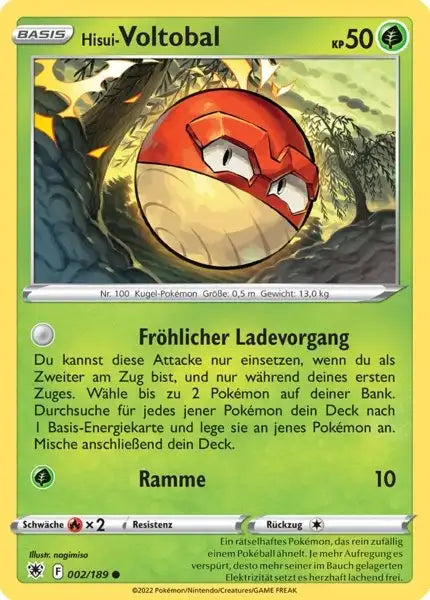 Hisui Voltoball 002/189 – Pokémon Astralglanz Karte