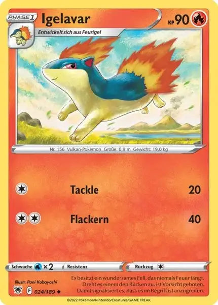 Igelavar 024/189 – Pokémon Astralglanz Karte