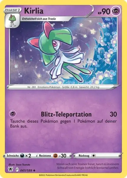 Kirlia 061/189 – Pokémon Astralglanz Karte