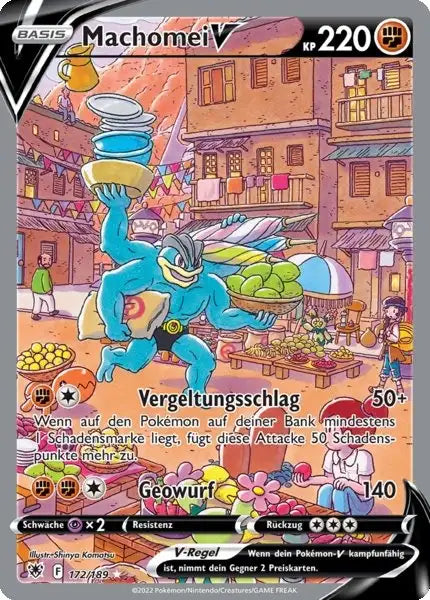 Machomei V 172/189 – Pokémon Astralglanz Karte