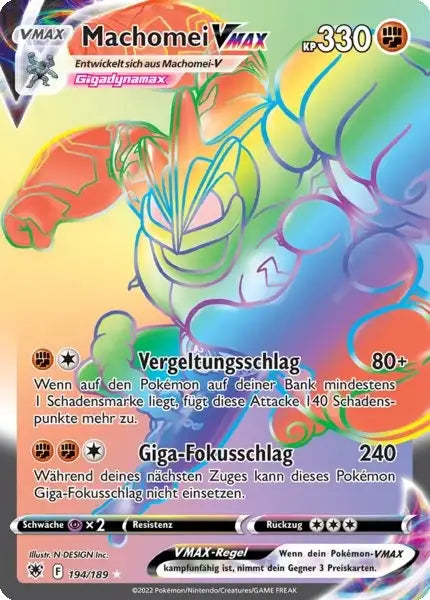 Machomei VMAX 194/189 – Pokémon Astralglanz Karte