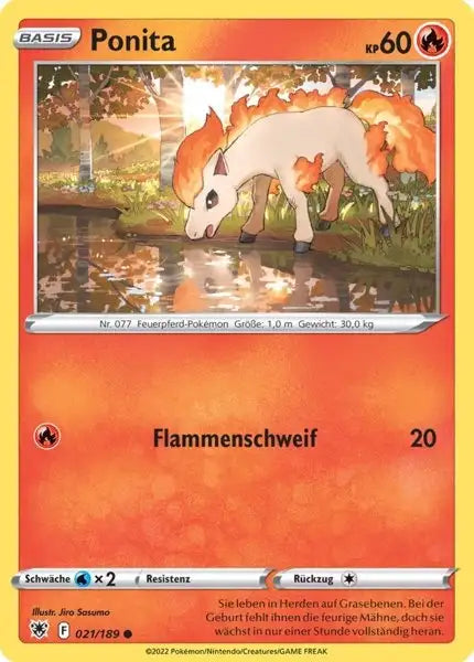 Ponita 021/189 – Pokémon Astralglanz Karte